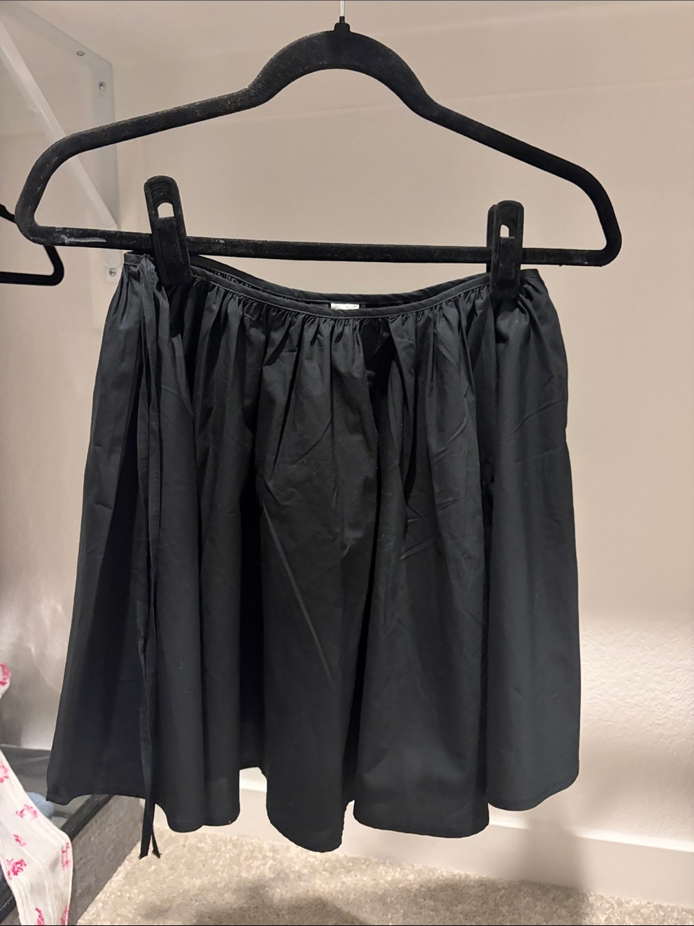 H&M Black Gathered Skater Skirt